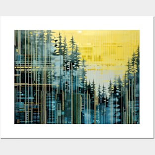 Forest Landscape Art Decor Paint Mosaic Posters and Art